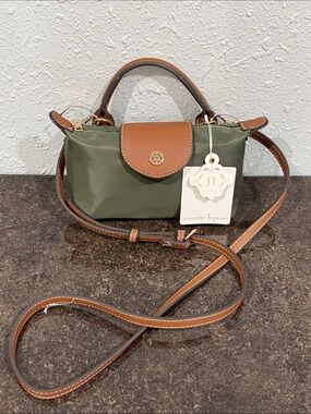 Nanette Lepore Olive Green Nylon Mini Crossbody NWT